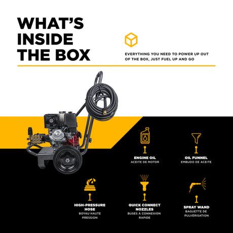 BE Power 4,200 PSI Steel-Frame Cold Water Gas Pressure Washer with Honda GX390