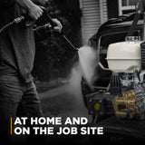 BE Power 4,200 PSI Steel-Frame Cold Water Gas Pressure Washer with Honda GX390