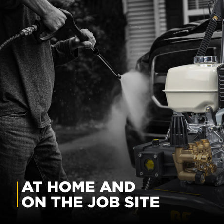 BE Power 4,200 PSI Steel-Frame Cold Water Gas Pressure Washer with Honda GX390