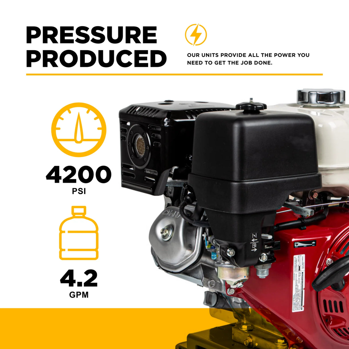 BE Power 4,200 PSI Industrial Truck-Mount Cold Water Gas Pressure Washer