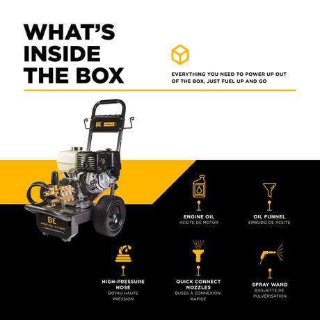 BE Power B4213HGS 4,200 PSI Honda GX390 Gas Pressure Washer
