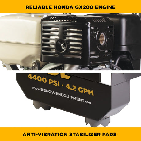 BE Power B4213HGS 4,200 PSI Honda GX390 Gas Pressure Washer