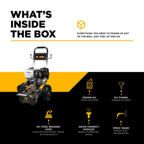 BE Power 4,200 PSI Cold Water Gas Pressure Washer with General Triplex Pump