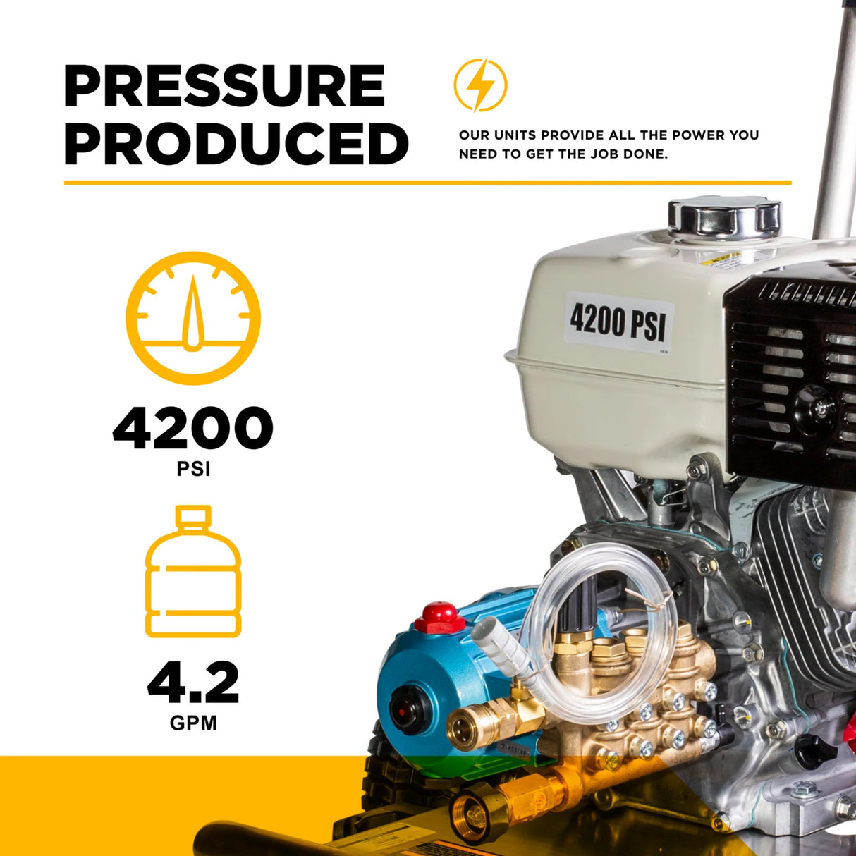BE Power B4213HSJ 4,200 PSI Honda GX390 CAT Pump Pressure Washer