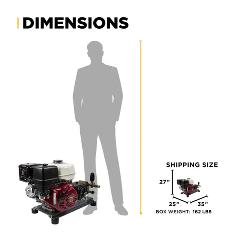 BE Power 4,200 PSI Industrial Direct-Drive Truck-Mount Cold Water Gas Pressure Washer
