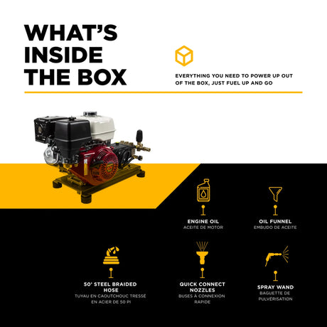 BE Power 4,200 PSI Industrial Direct-Drive Truck-Mount Cold Water Gas Pressure Washer