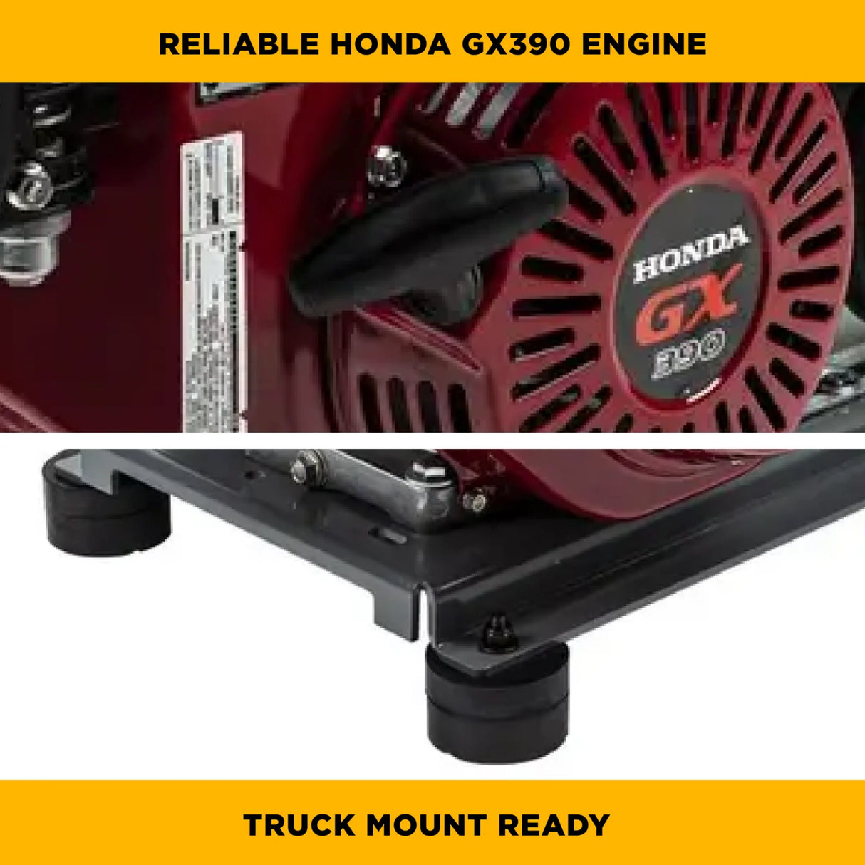 BE Power 4,200 PSI Industrial Direct-Drive Truck-Mount Cold Water Gas Pressure Washer