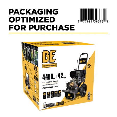 BE Power B4415PA 4,400 PSI 4.2 GPM Powerease Gas Pressure Washer