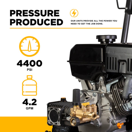 BE Power B4415PA 4,400 PSI 4.2 GPM Powerease Gas Pressure Washer