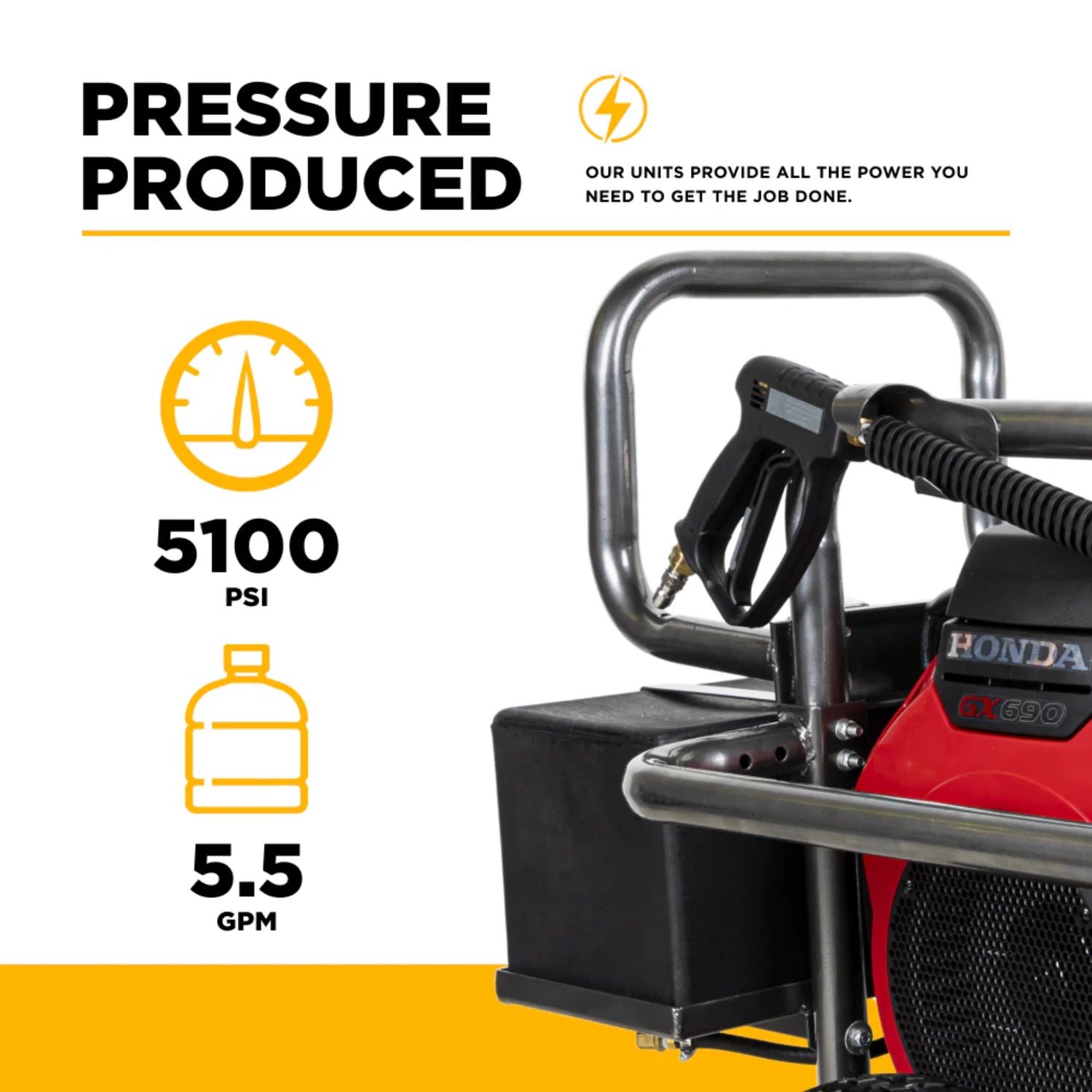 BE Power B5024HEBAS 5,100 PSI 5.5 GPM Industrial Gas Pressure Washer