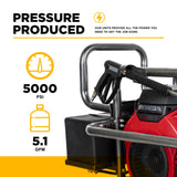 BE Power 5,000 PSI Cold Water Gas Pressure Washer with COMET Pump