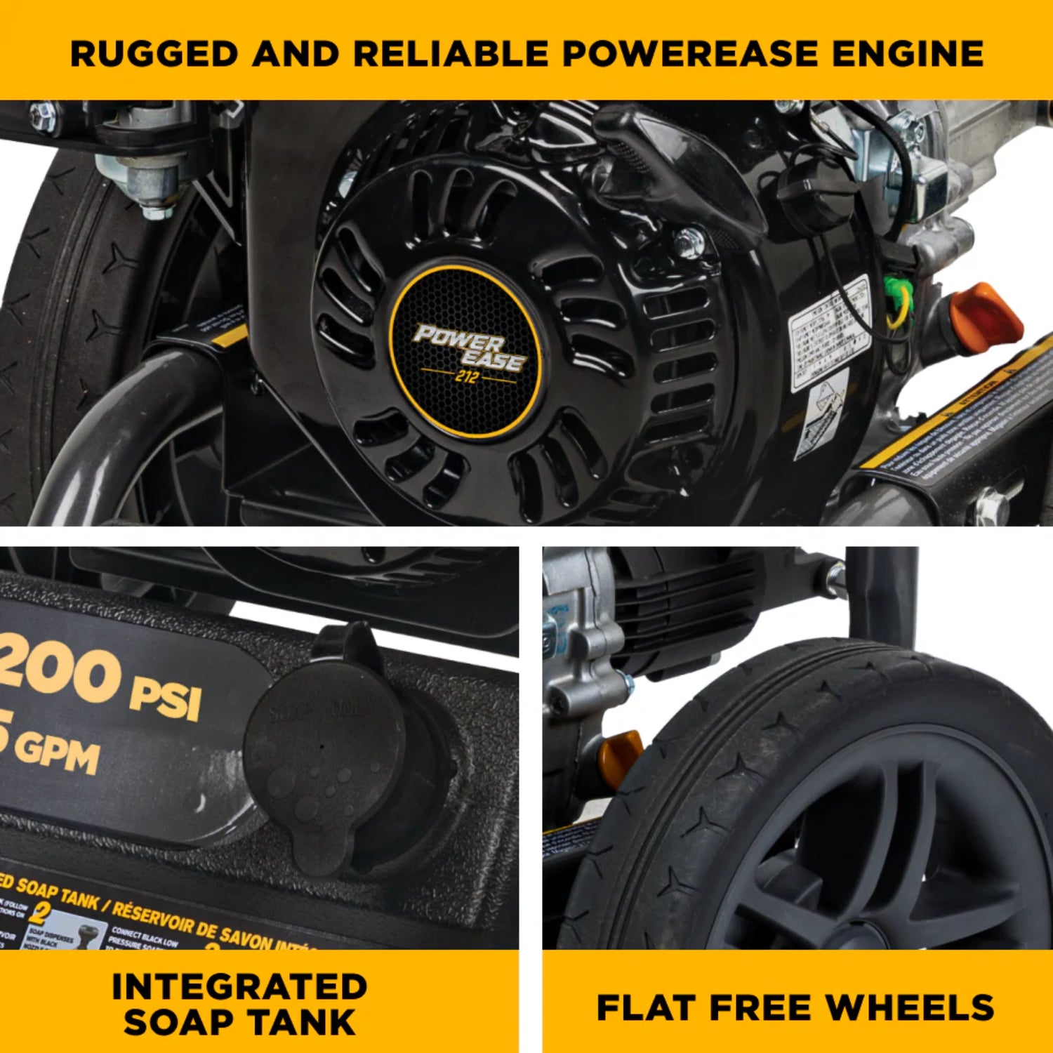 BE Power BE327PX 3,200 PSI 2.5 GPM Powerease Gas Pressure Washer