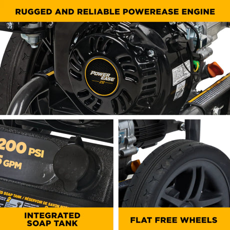 BE Power BE327PX 3,200 PSI 2.5 GPM Powerease Gas Pressure Washer