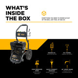 BE Power BE3475PX 3,400 PSI 2.5 GPM Powerease Gas Pressure Washer
