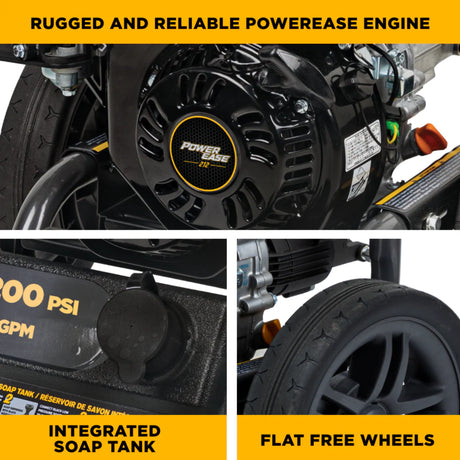 BE Power BE3475PX 3,400 PSI 2.5 GPM Powerease Gas Pressure Washer