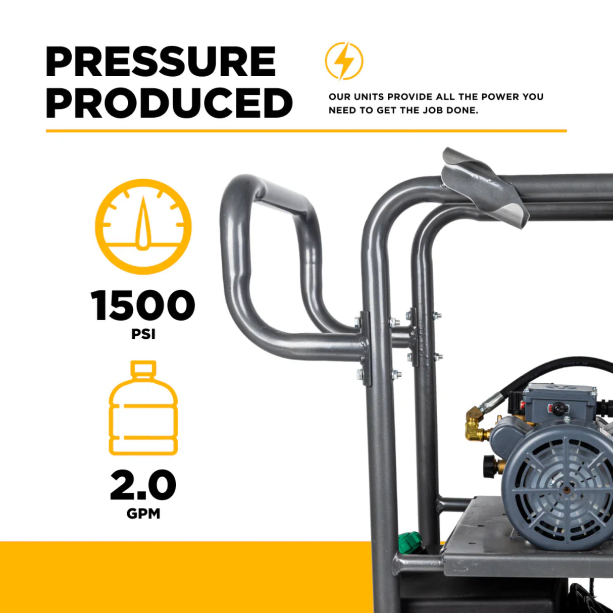 BE Power 1,500 PSI Electric Hot Water Pressure Washer with Built-In Diesel Burner