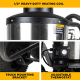 BE Power 1,500 PSI Electric Hot Water Pressure Washer with Built-In Diesel Burner