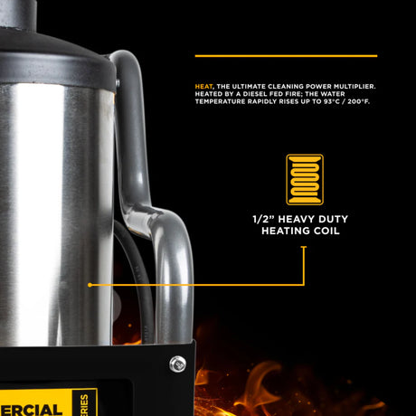 BE Power 1,500 PSI Electric Hot Water Pressure Washer with Built-In Diesel Burner