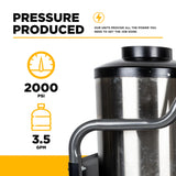 BE Power HW205EBA 2,000 PSI Hot Water Electric Pressure Washer
