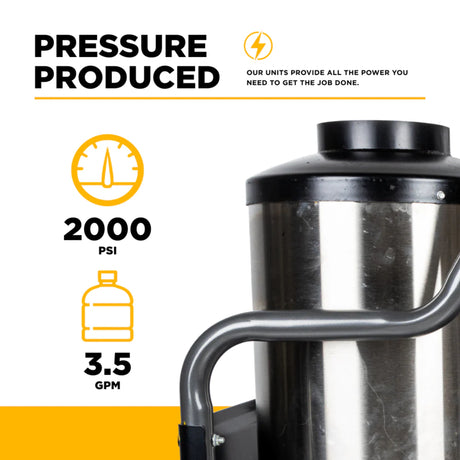 BE Power HW205EBA 2,000 PSI Hot Water Electric Pressure Washer