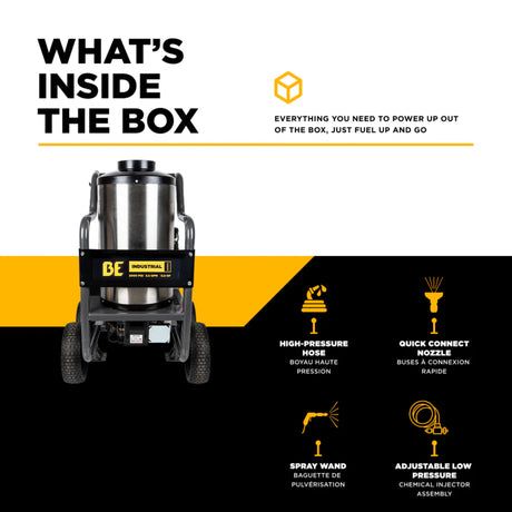 BE Power HW205EBA 2,000 PSI Hot Water Electric Pressure Washer
