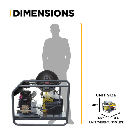 BE Power 3,000 PSI Truck-Mount Hot Water Pressure Washer with Honda GX690 Engine