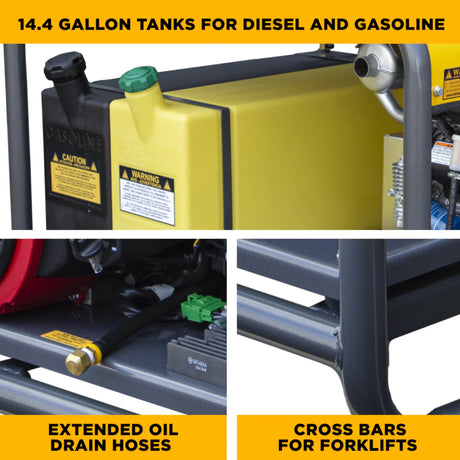 BE Power 3,500 PSI 5.5 GPM Truck-Mount Hot Water Pressure Washer with Honda GX690 Engine