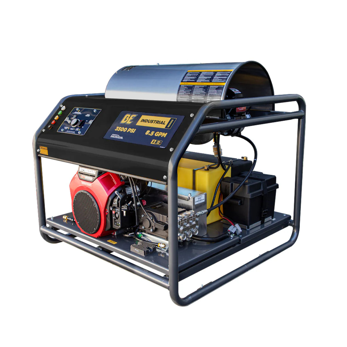 BE Power 3,500 PSI 5.5 GPM Truck-Mount Hot Water Pressure Washer with Honda GX690 Engine