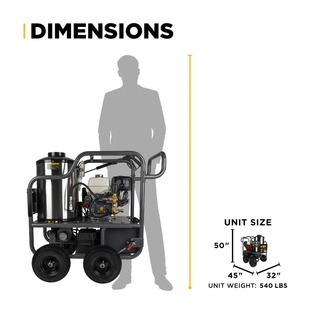 BE Power 4,200 PSI 4.2 GPM Commercial Hot Water Gas Pressure Washer with Honda GX390
