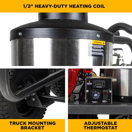 BE Power 4,200 PSI 4.2 GPM Commercial Hot Water Gas Pressure Washer with Honda GX390