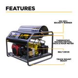 BE Power 3,500 PSI Truck-Mount Hot Water Pressure Washer with Honda GX690 Engine