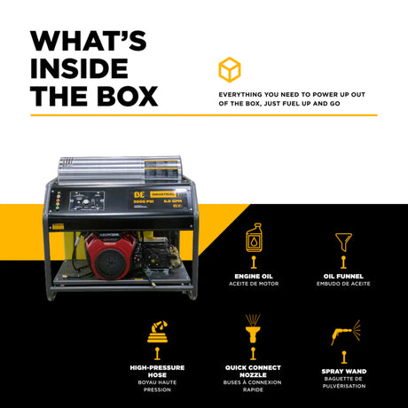 BE Power 3,500 PSI Truck-Mount Hot Water Pressure Washer with Honda GX690 Engine