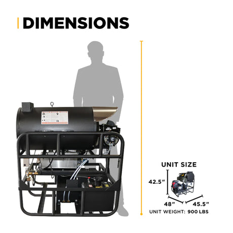BE Power 3,000 PSI 10 GPM Industrial Truck-Mount Hot Water Pressure Washer