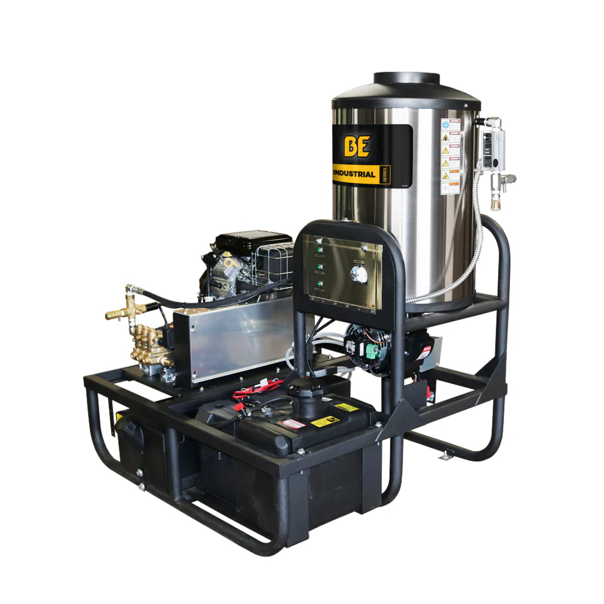 BE Power 3,500 PSI Industrial Truck-Mount Hot Water Pressure Washer with Vanguard 18 HP