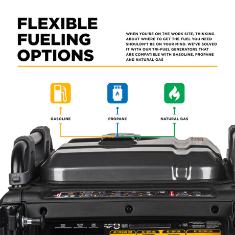 BE Power Equipment BE10500IT 10500W Tri-Fuel Digital Portable Inverter 458cc Generator