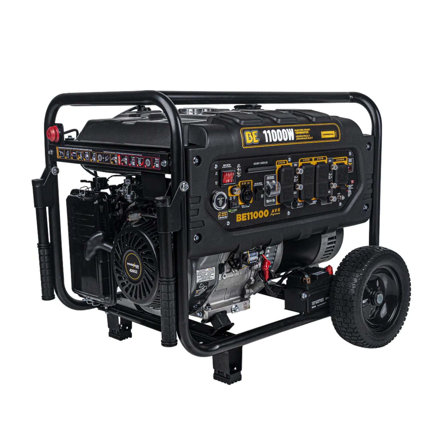 BE Power Equipment 11000W Portable Generator, Powerease 420cc Engine