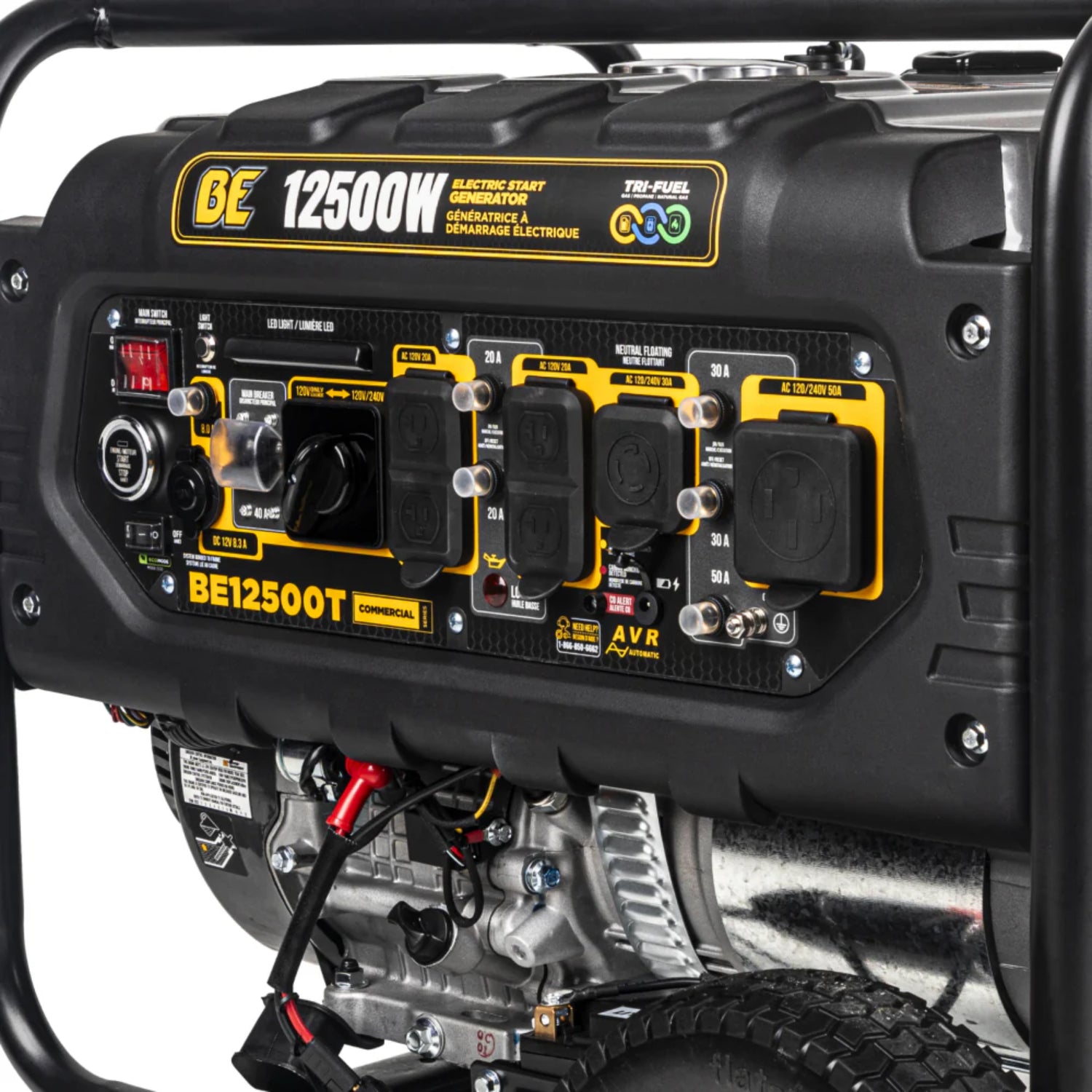 BE Power Equipment 12500W Portable Generator, Powerease 458cc Engine