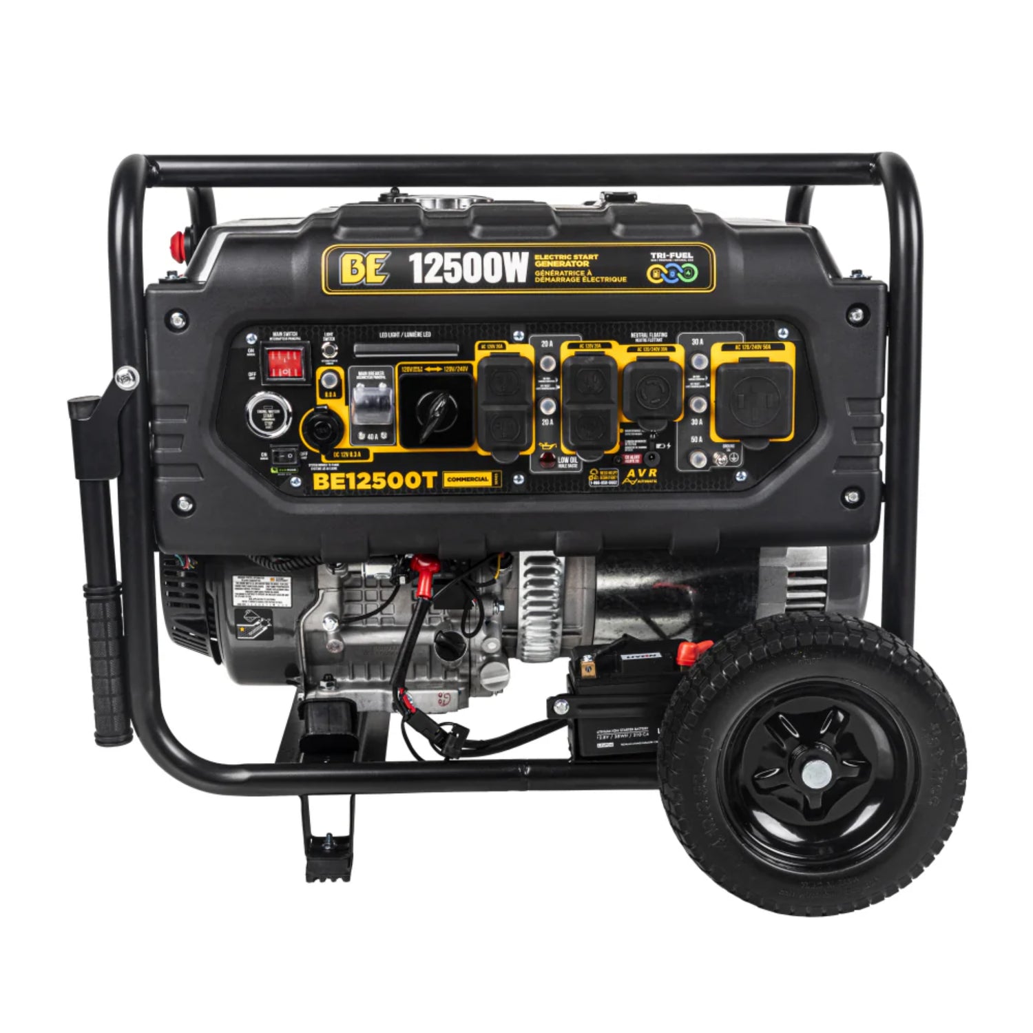 BE Power Equipment 12500W Portable Generator, Powerease 458cc Engine