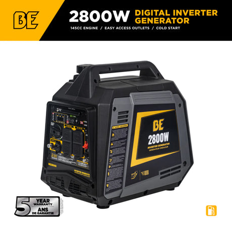 BE Power Equipment BE2800i 2800W Digital Portable Inverter 145cc Generator
