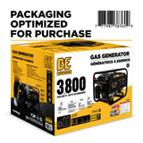 BE Power Equipment 3800W Portable Generator, Powerease 212cc Engine