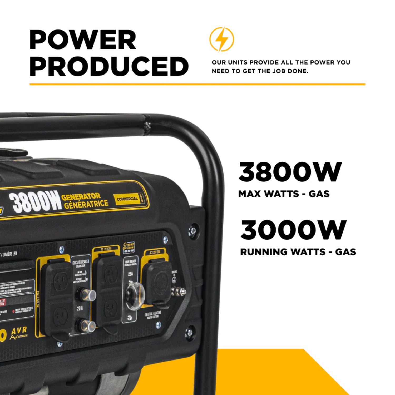 BE Power Equipment 3800W Portable Generator, Powerease 212cc Engine
