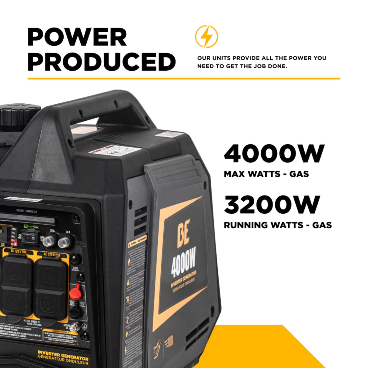 BE Power Equipment BE4000I 4000W Digital Portable Inverter 145cc Generator