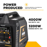 BE Power Equipment BE4000I 4000W Digital Portable Inverter 145cc Generator
