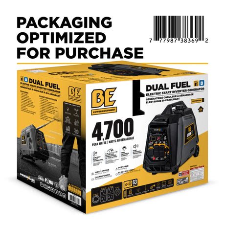 BE Power Equipment BE4700ID 4700W Dual-Fuel Digital Portable Inverter 160cc Generator
