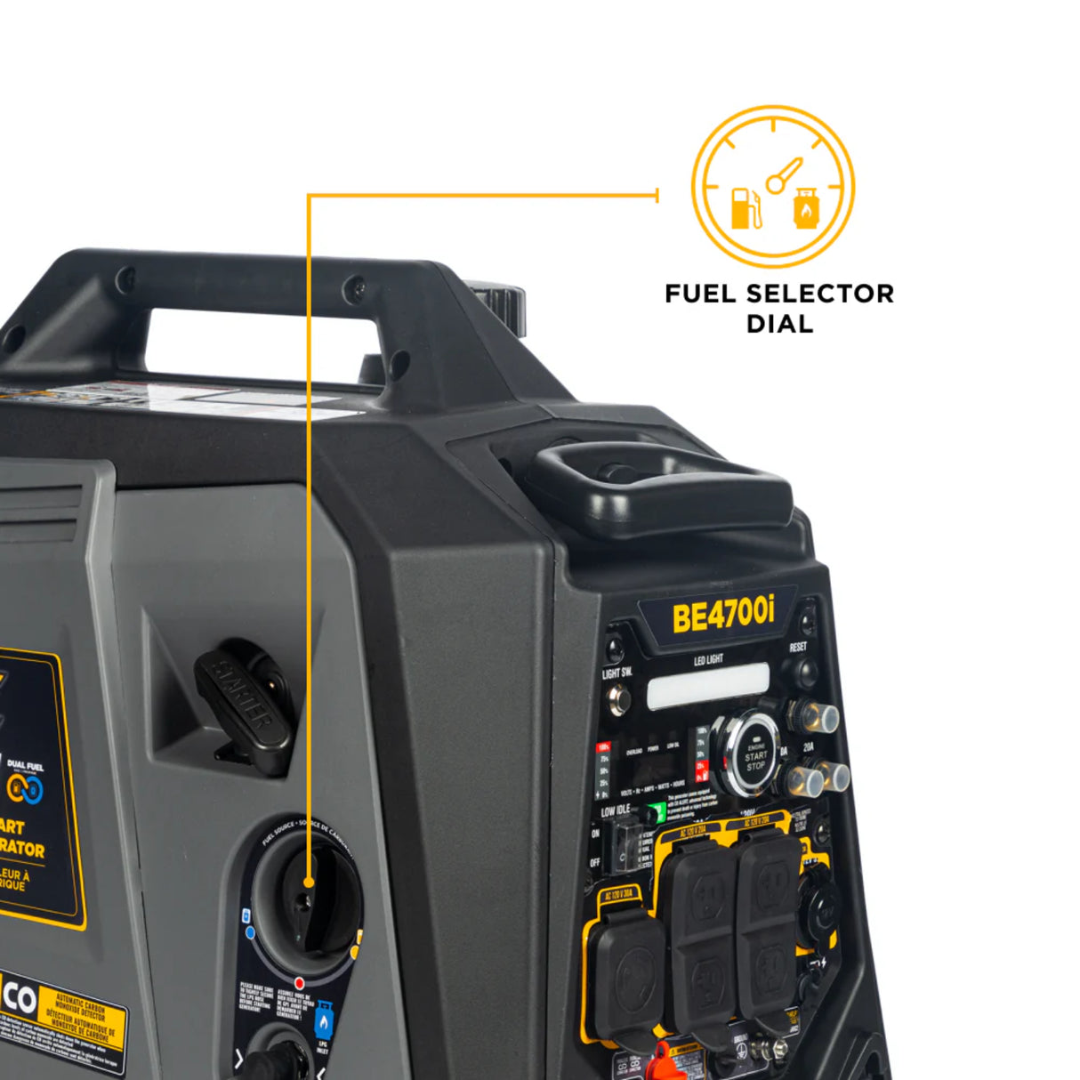 BE Power Equipment BE4700ID 4700W Dual-Fuel Digital Portable Inverter 160cc Generator