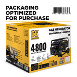 BE Power Equipment 4800W Portable Generator, Powerease 223cc Engine