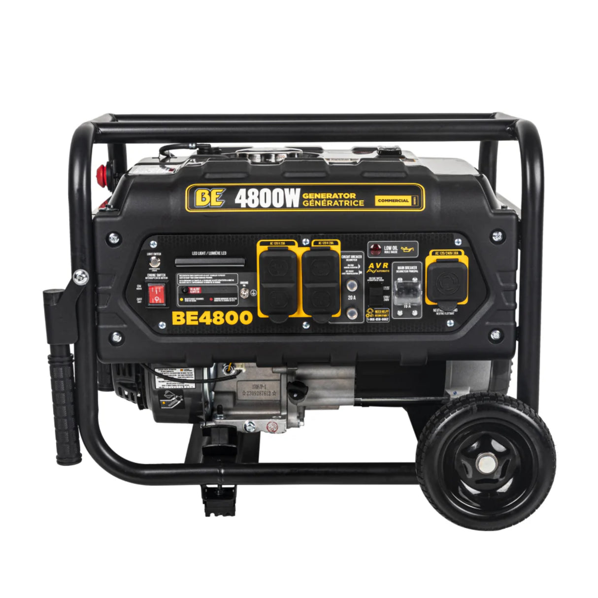 BE Power Equipment 4800W Portable Generator, Powerease 223cc Engine