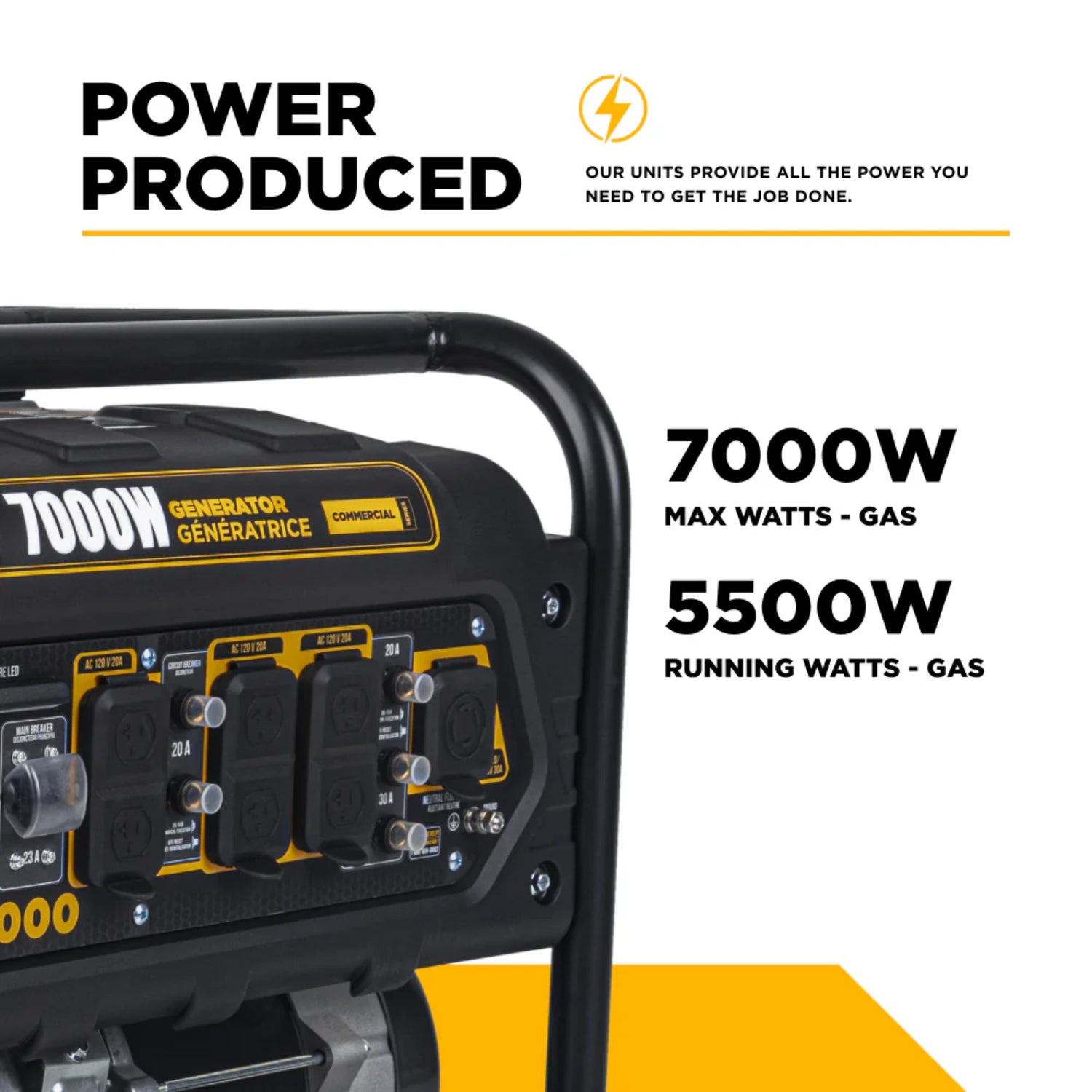 BE Power Equipment 7000W Portable Generator, Powerease 312cc Engine