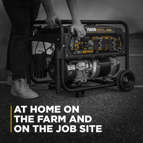 BE Power Equipment 7000W Portable Generator, Powerease 312cc Engine