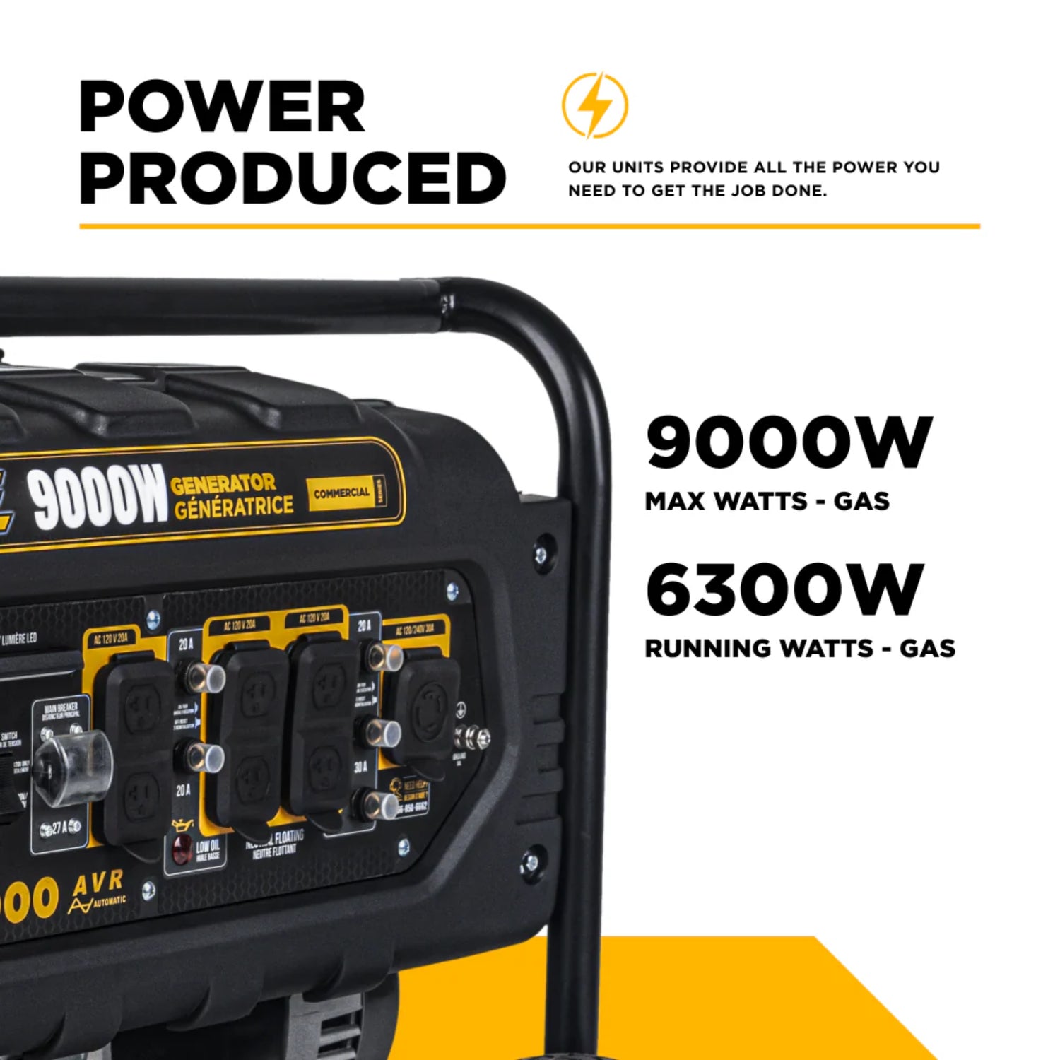 BE Power Equipment 9000W Portable Generator, Powerease 389cc Engine